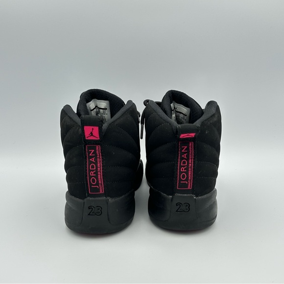 Nike Air Jordan 12 Retro Youth Size 3Y Black Suede Shoes Sneakers 510816-006 - Picture 4 of 10